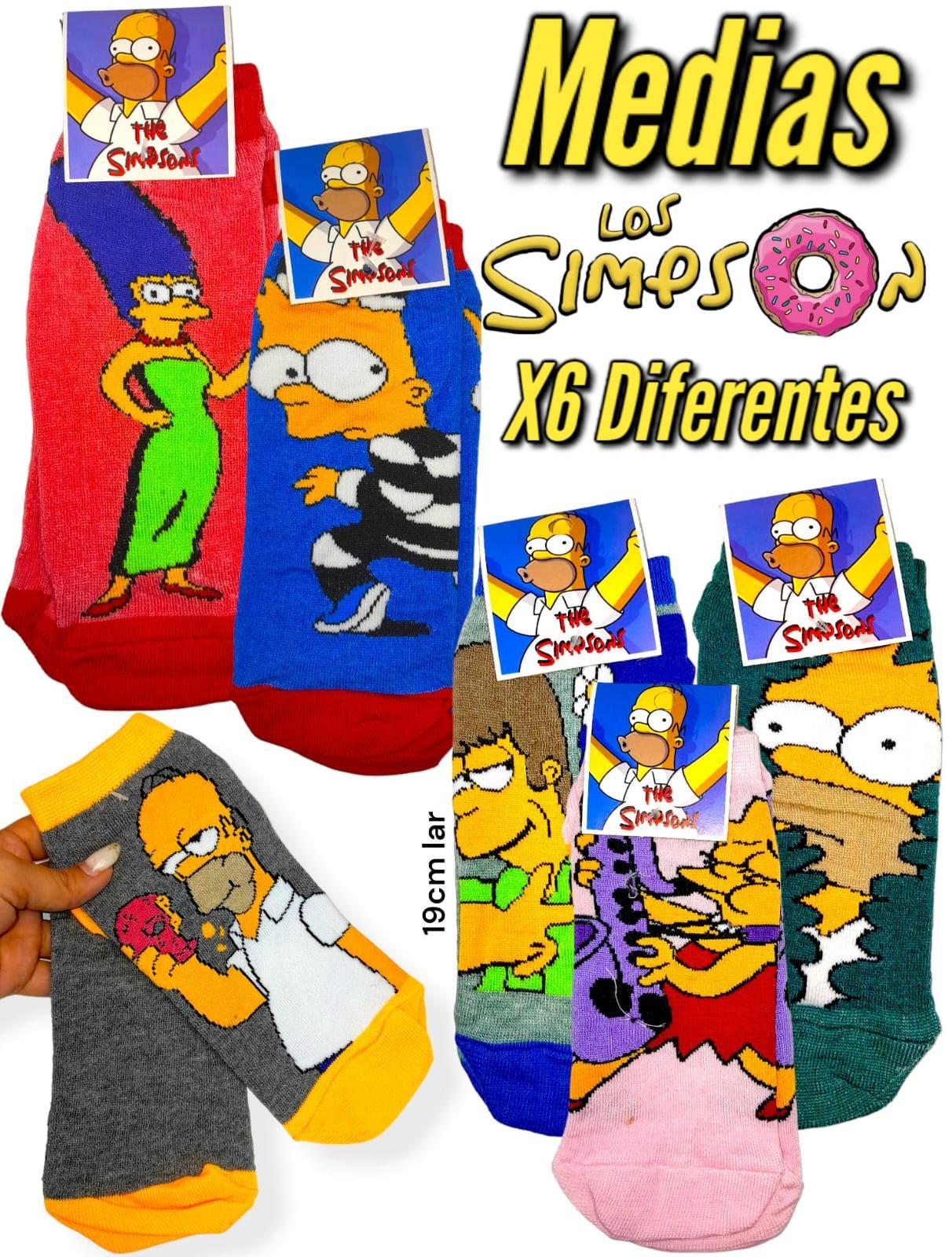 Set de 12 pares de Medias Los Simpson ( 6 modelos Diferentes )